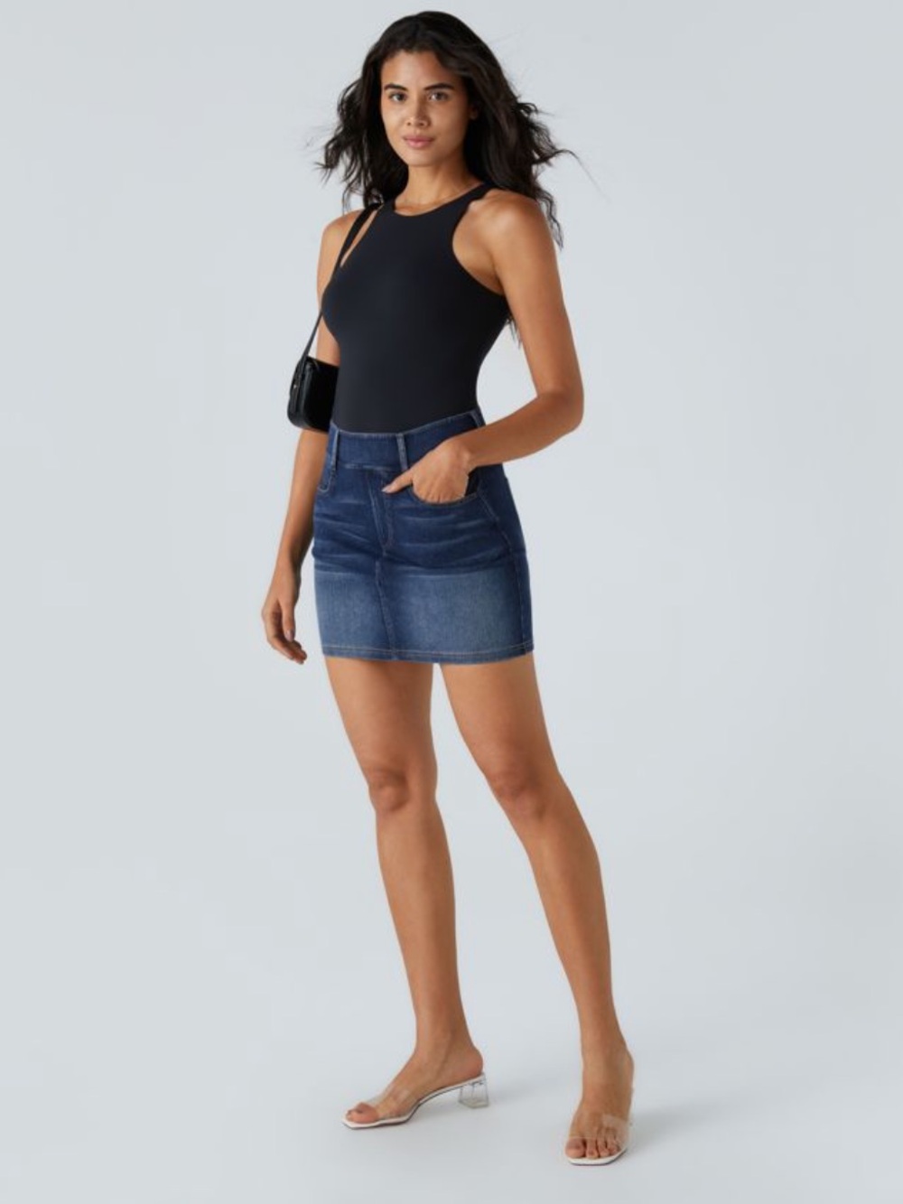 Halara Flex High Waisted Pockets Bodycon Mini Skirt NWT